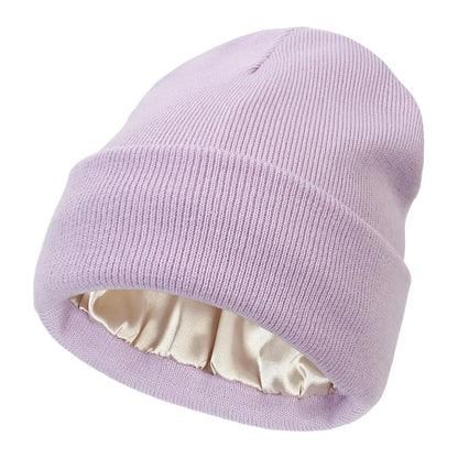 Silk Lined Knit Beanie