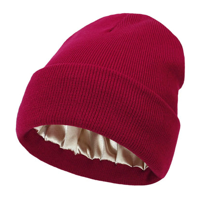 Silk Lined Knit Beanie